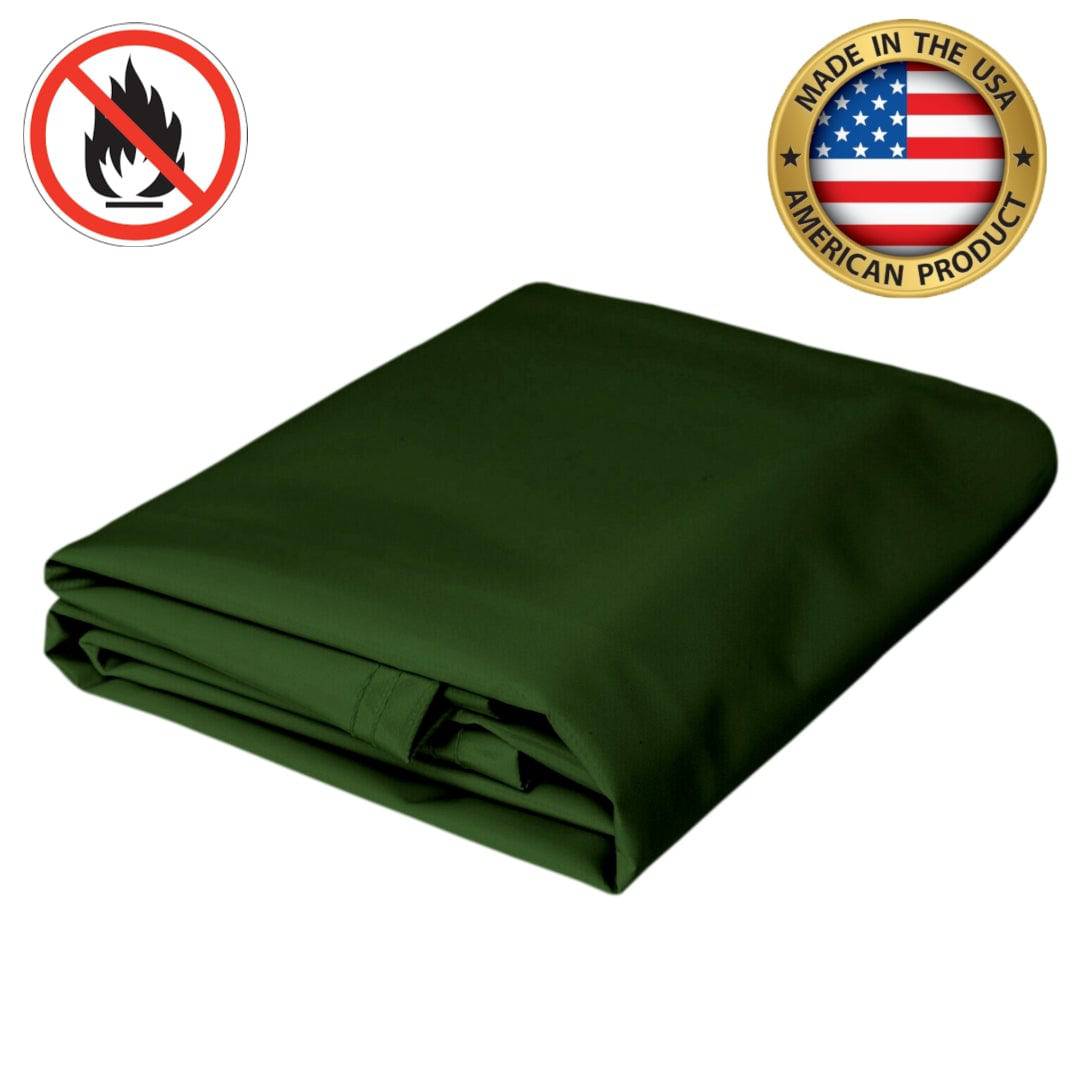 18 oz. Flame Retardant Vinyl Tarp - Green - 20' x 30' – TarpsPlus