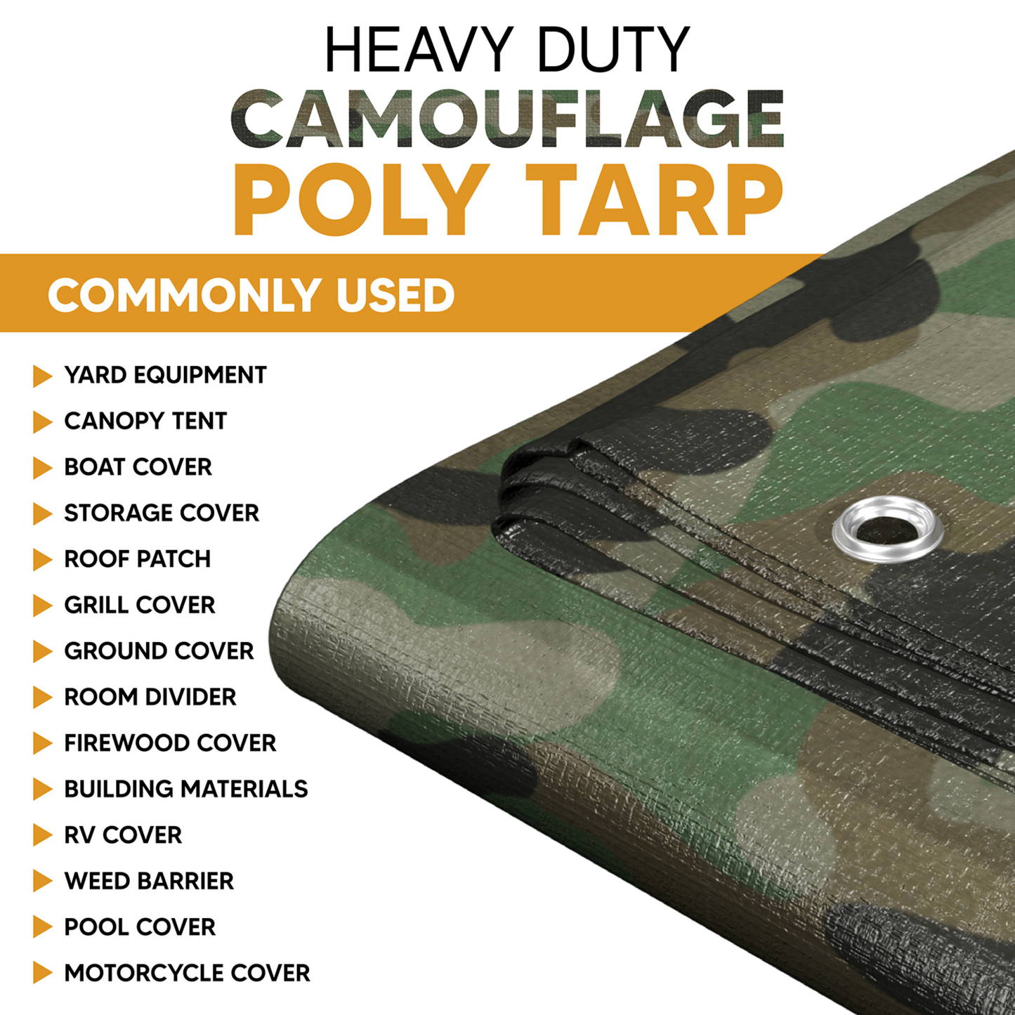 Camouflage Poly Tarp 16' x 20'