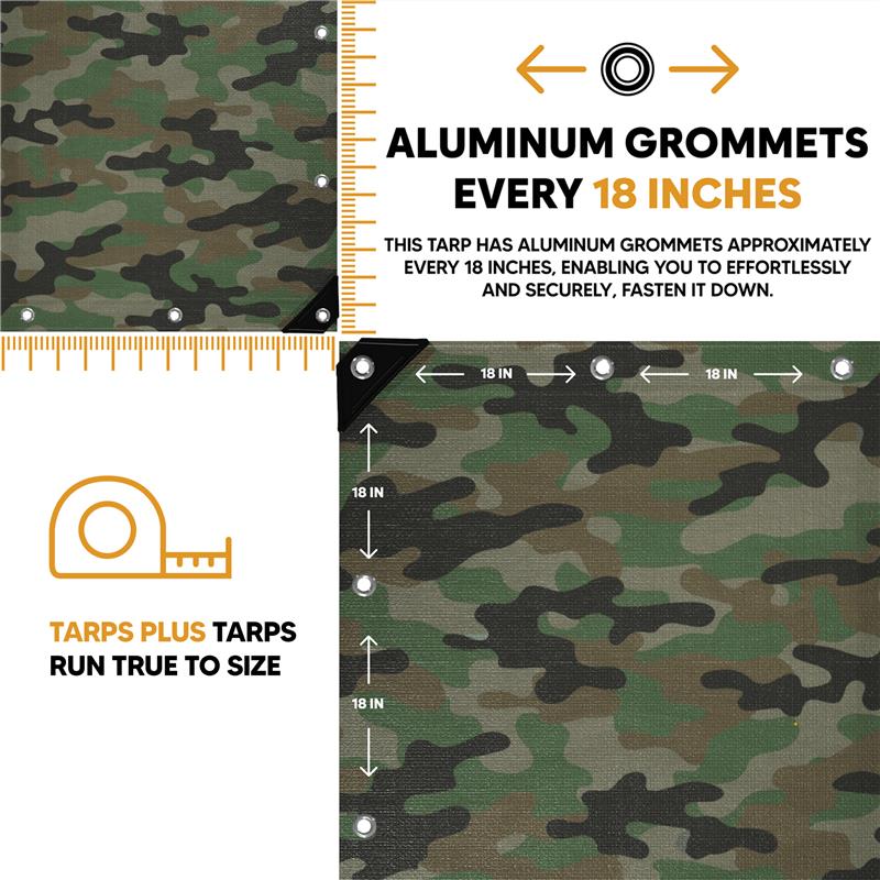 Camouflage Poly Tarp 16' x 20'