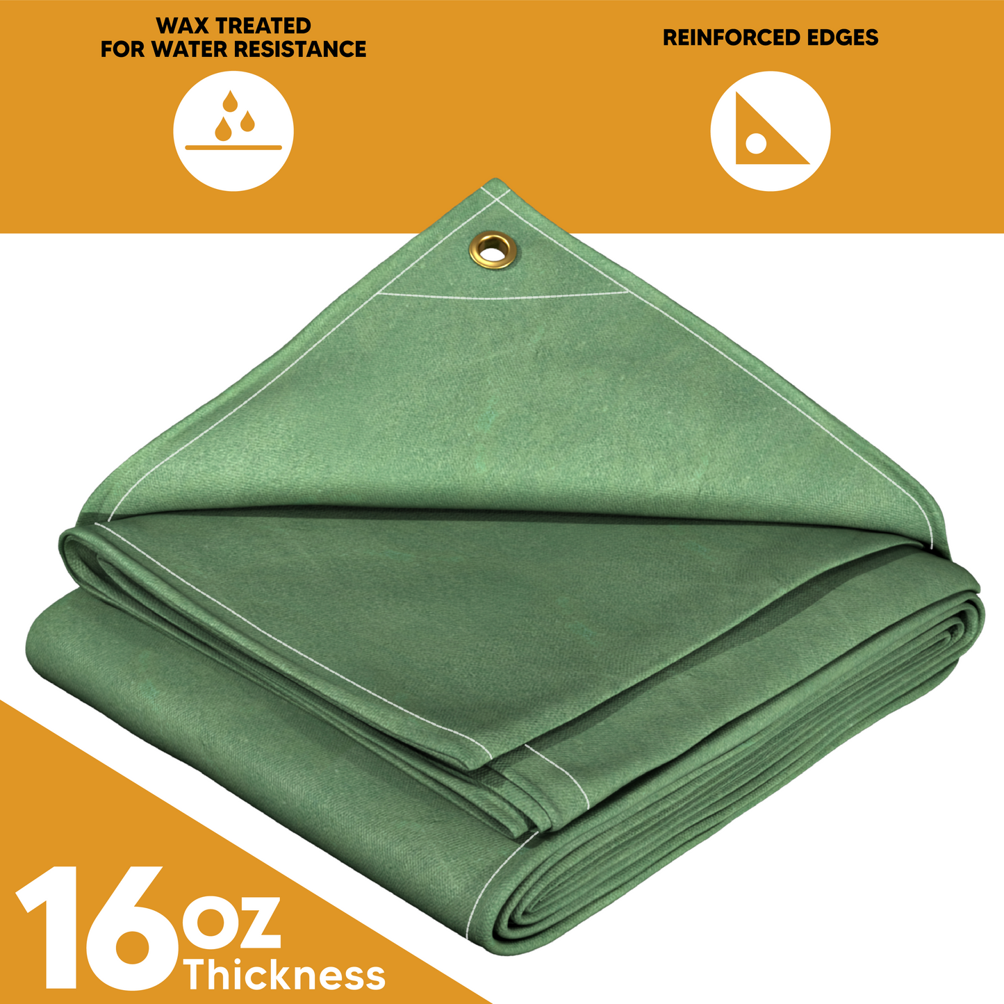 Green Canvas Tarp 10' x 20'