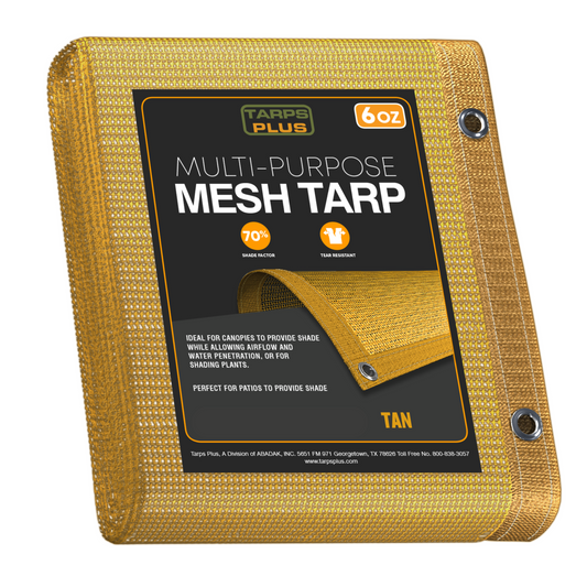 Tan Mesh Tarps