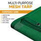 Green Mesh Tarp 8' x 16'