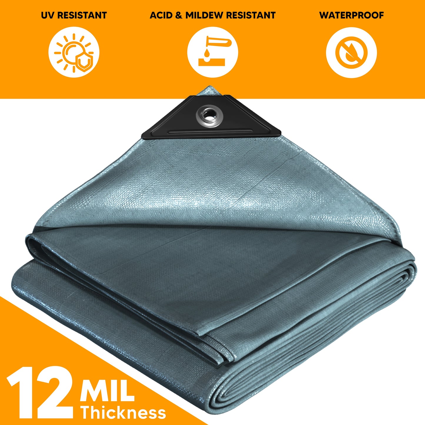 Silver Poly Tarp 10' x 10'