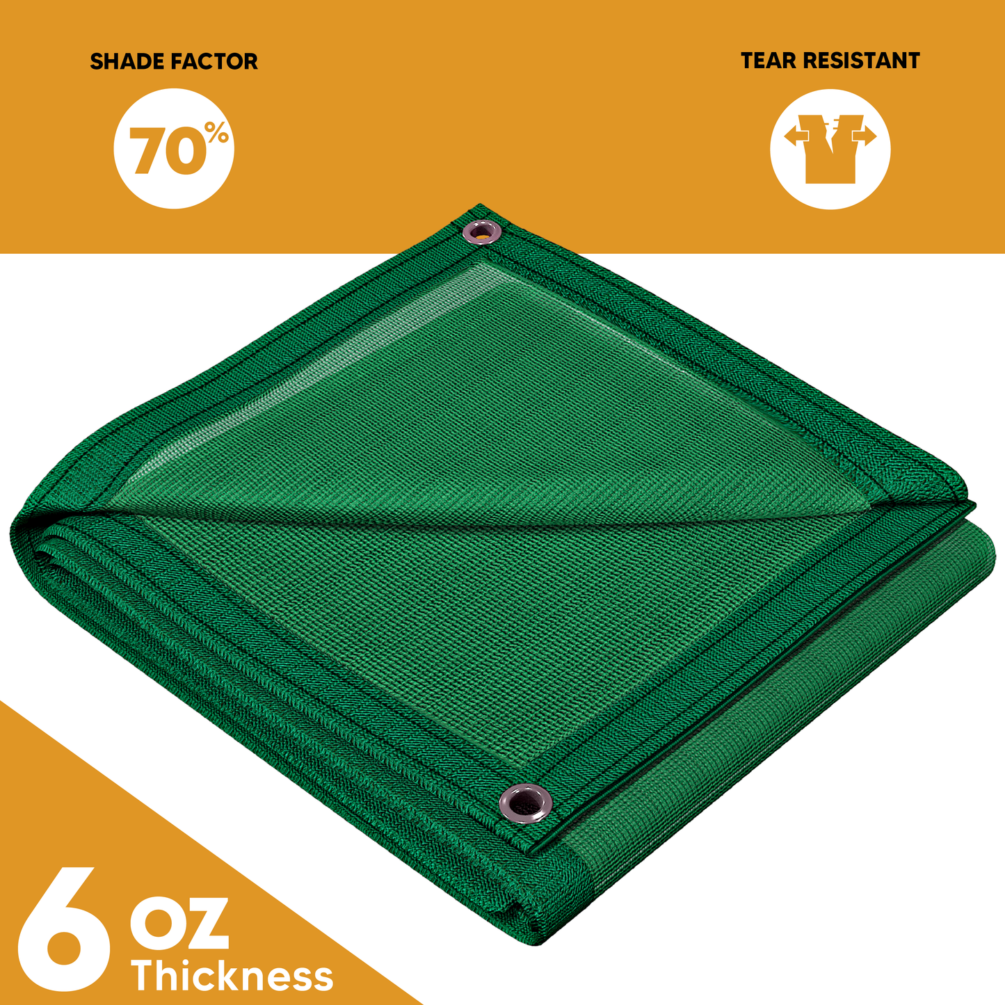 Green Mesh Tarp 6' x 16'