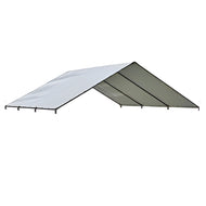 Heavy-duty replacement canopy cover with a peaked roof design, durable waterproof fabric, and reinforced edges for outdoor shelters.