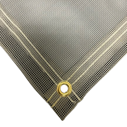 Vinyl Mesh Tarp - Gray