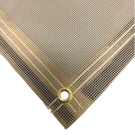 Vinyl Mesh Tarp - Tan