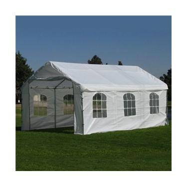 Enclosed Tarp Canopy w/ Windows - TarpsPlus